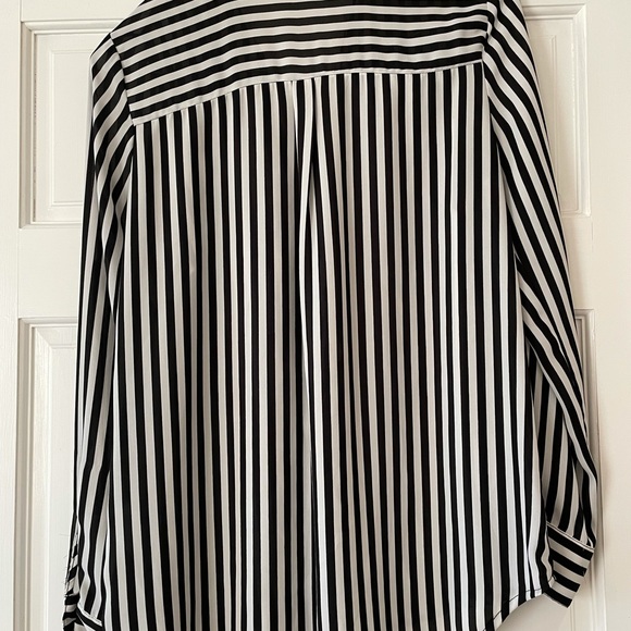 My Michelle black and white striped button down shirt - Picture 3 of 8